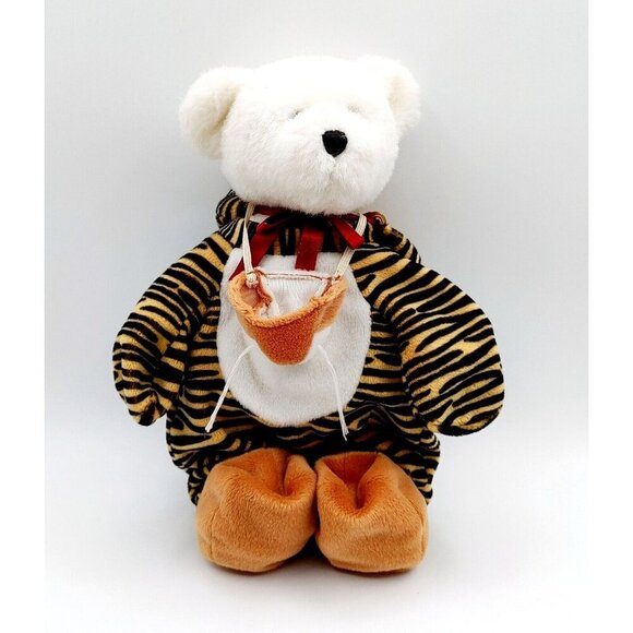 Ganz Wee Bear Village Saber Tiger Plush Stuffed Bear with Costume 8" - Picture 2 of 4